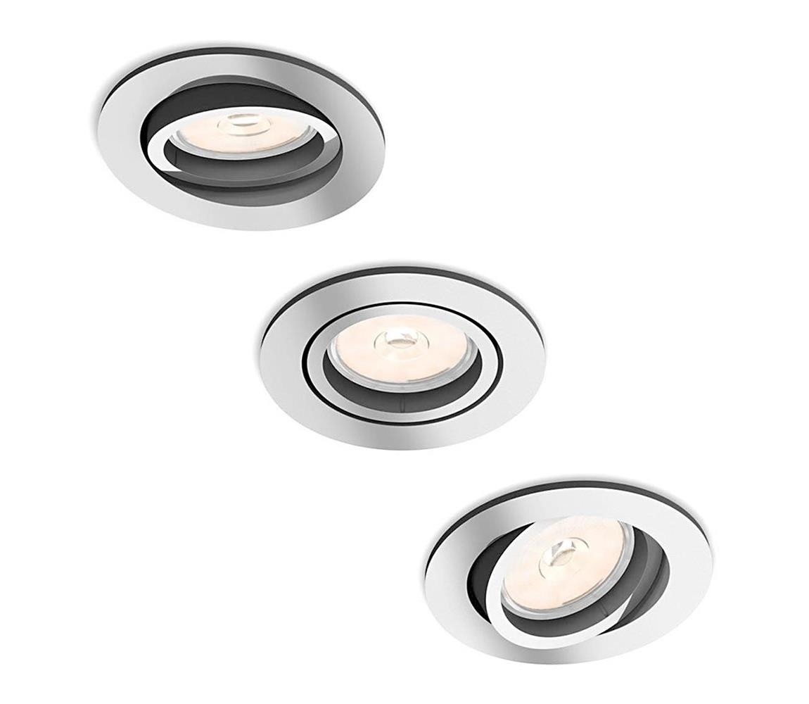 Philips Philips 50393/11/PN - SADA 3x Podhledové svítidlo DONEGAL 1xGU10/5,5W/230V