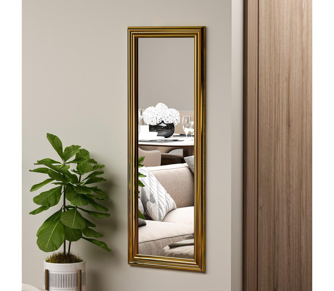 Nástěnné zrcadlo SMOOTH 105x40 cm zlatá