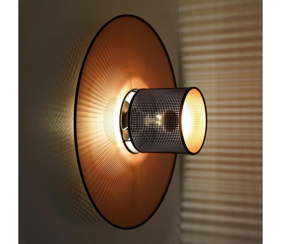 - Nástěnné svítidlo TOKYO SHINY 1xE27/15W/230V pr. 50 cm měděná/černá