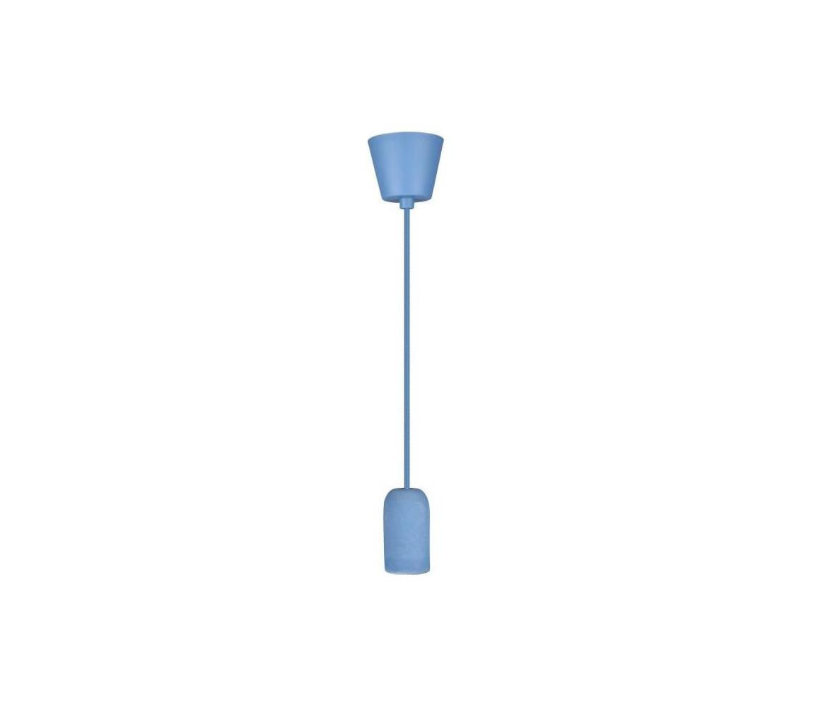 Napájecí kabel 1xE27/60W/230V beton/modrá