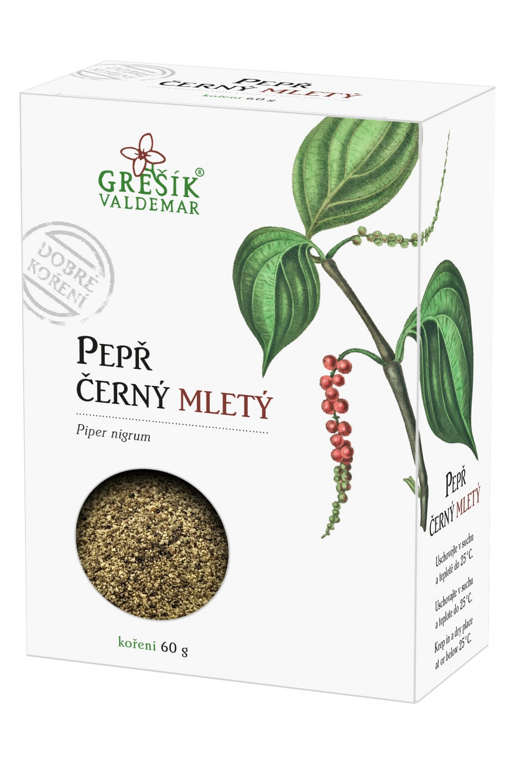 Valdemar Grešík Grešík Pepř černý mletý 60g