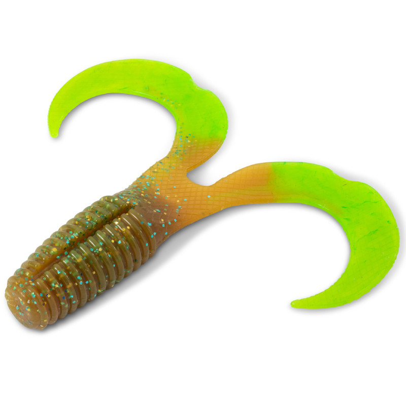 Iron Claw nástraha Curly One Motoroil Chartreuse 12cm-8048750