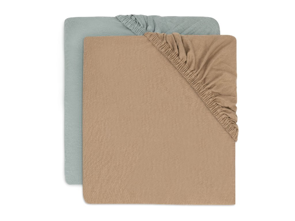 JOLLEIN Prostěradlo napínací 140/150 x 70/75 cm 2 ks Sea Green