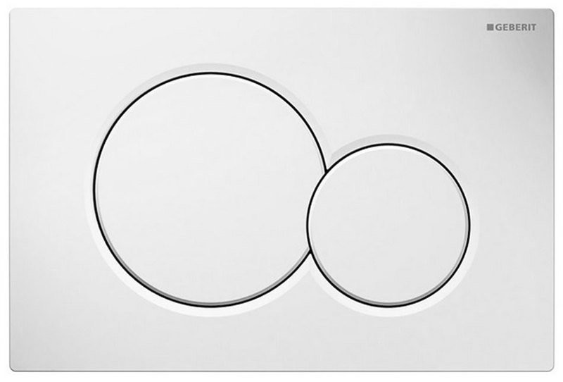 GEBERIT SIGMA01 ovládací tlačítko, bílá lesk