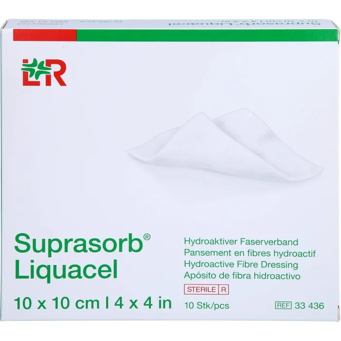 L&R Krytí s hydrovláknem Suprasorb Liquacel, 10 ks Rozměr: 5x5 cm