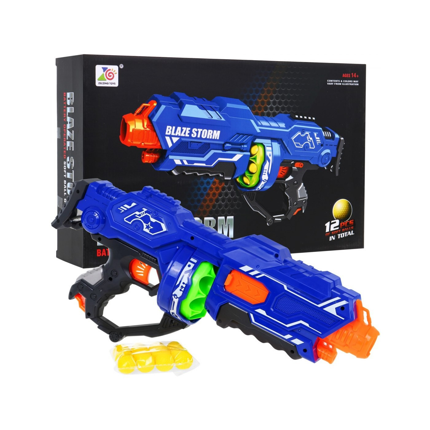 mamido Dětská automatická pistole Blaze Storm na pěnové kuličky