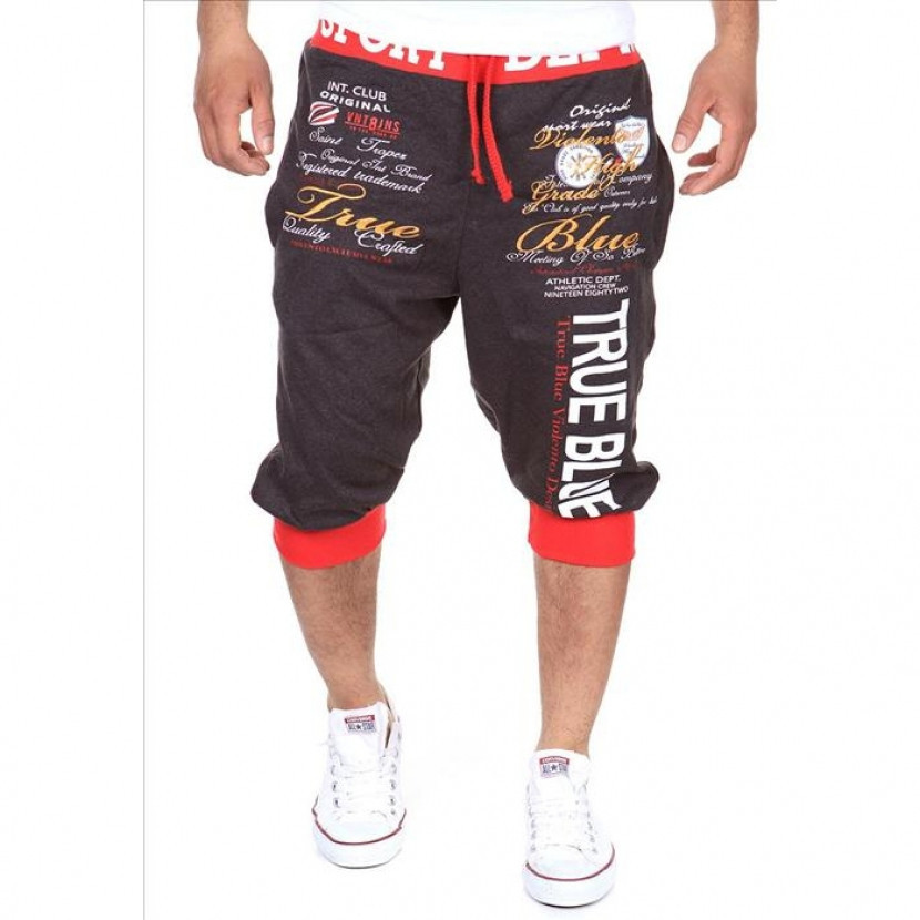 3/4 kalhoty Violento True Blue - šedé-červené, S