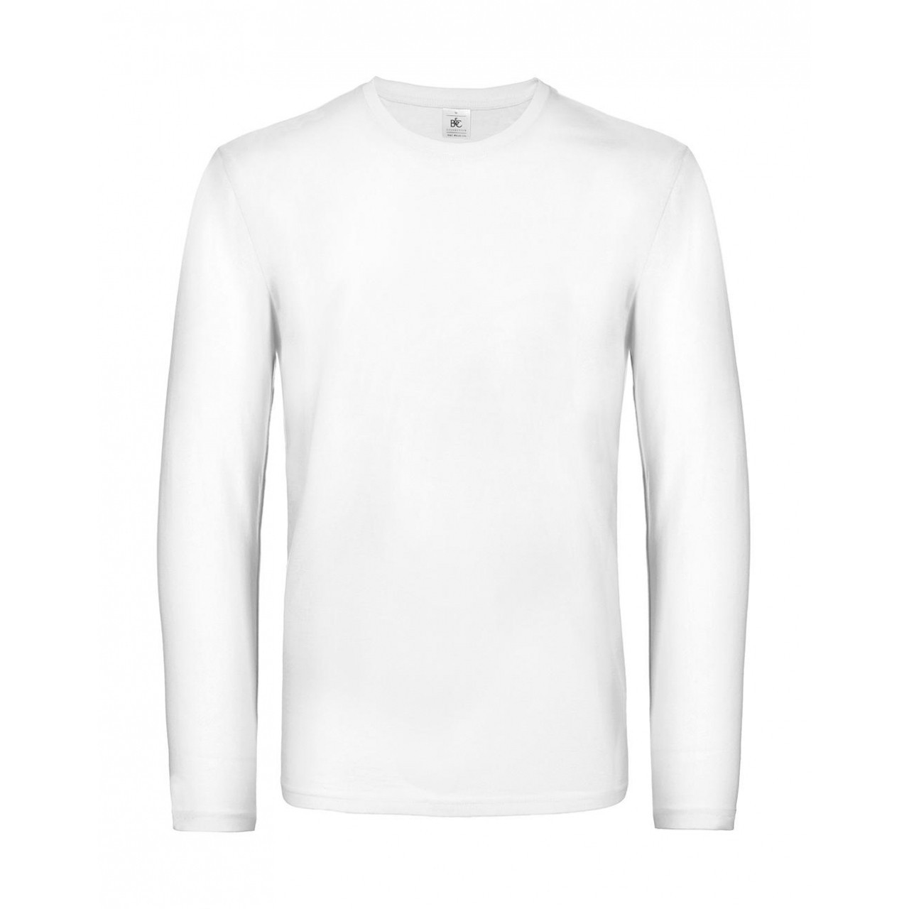 Triko s dlouhým rukávem B&C LSL Ultra - bílé, 4XL