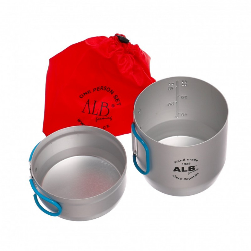 Eloxovaná sada pro 1 osobu - stříbrná