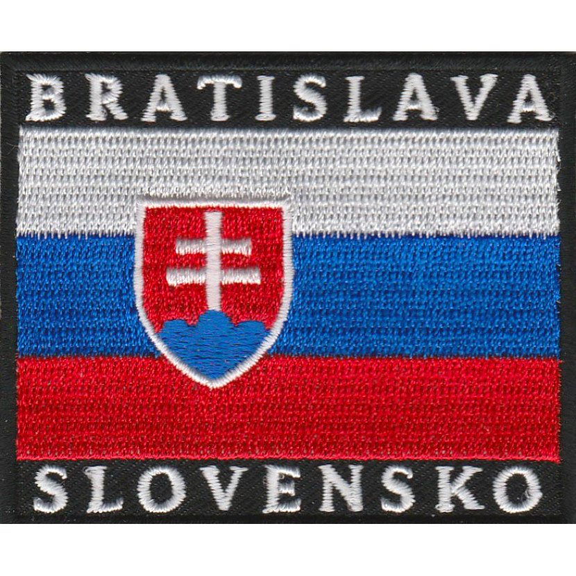 Nášivka Slovenská vlajka Bratislava Slovensko 6,6x5,5 cm