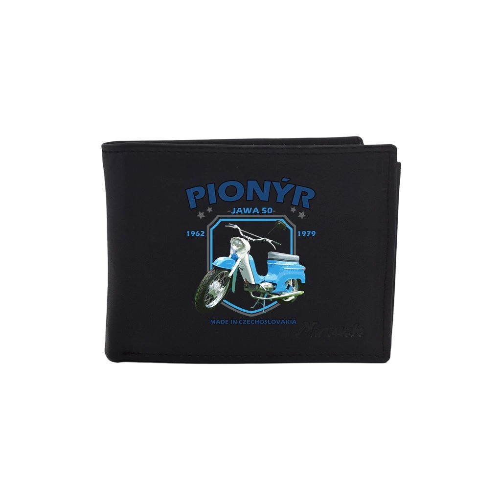 Kožená peněženka Striker Jawa 50 Pionýr - černá