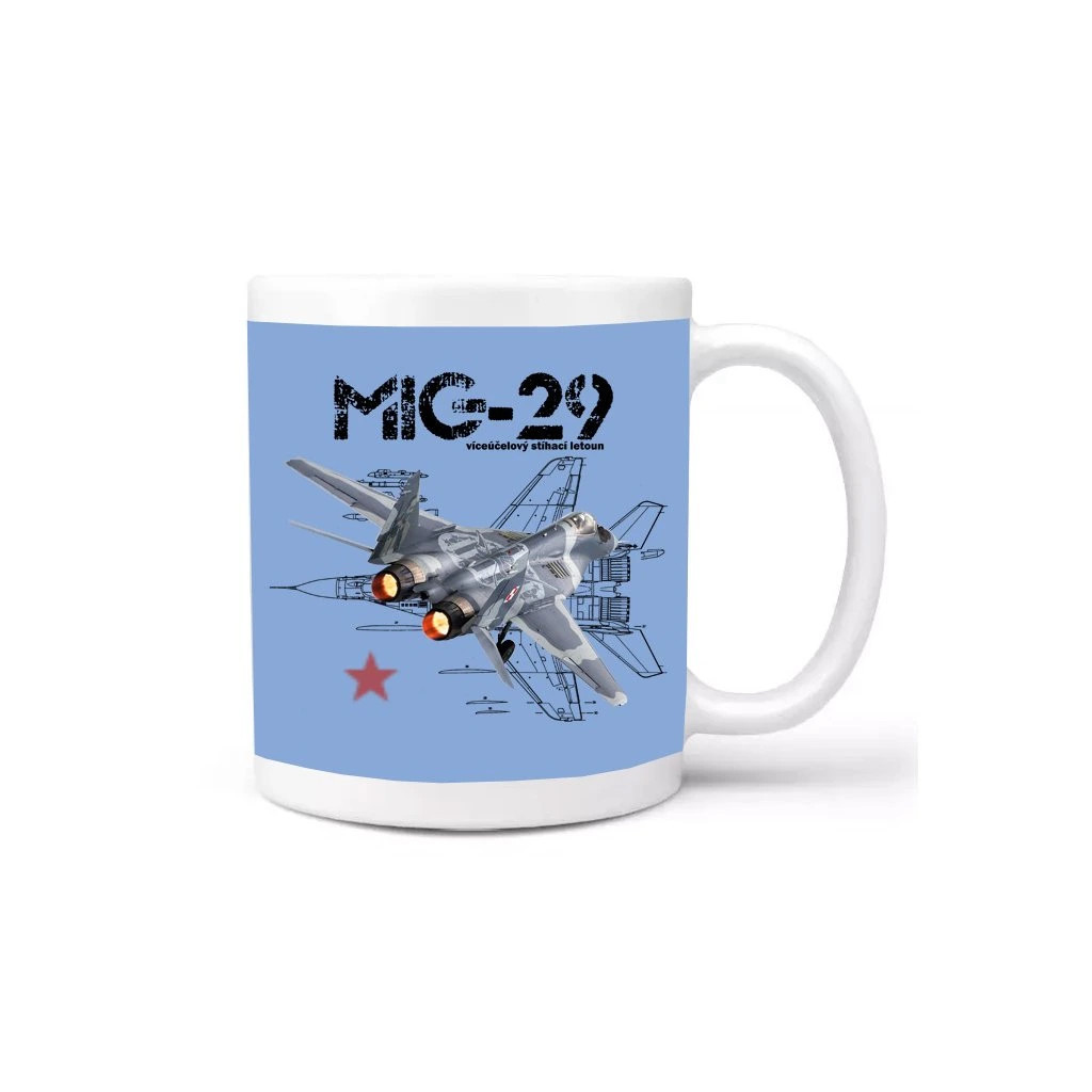 Hrnek Striker MIG-29 - modrý-bílý