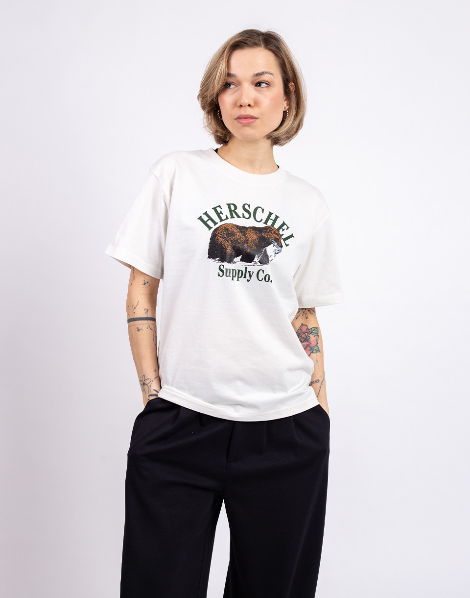 Herschel Supply Grizzly Tee Women's Blanc de Blanc S