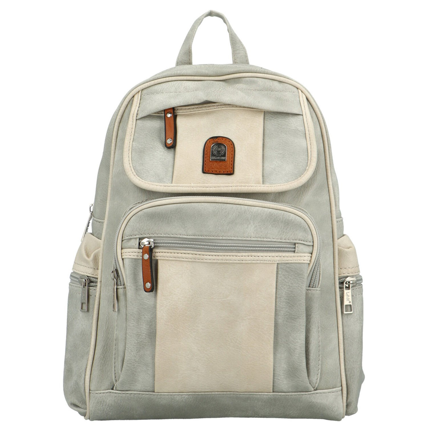 Trendy dámský koženkový batoh Domenico, šedý