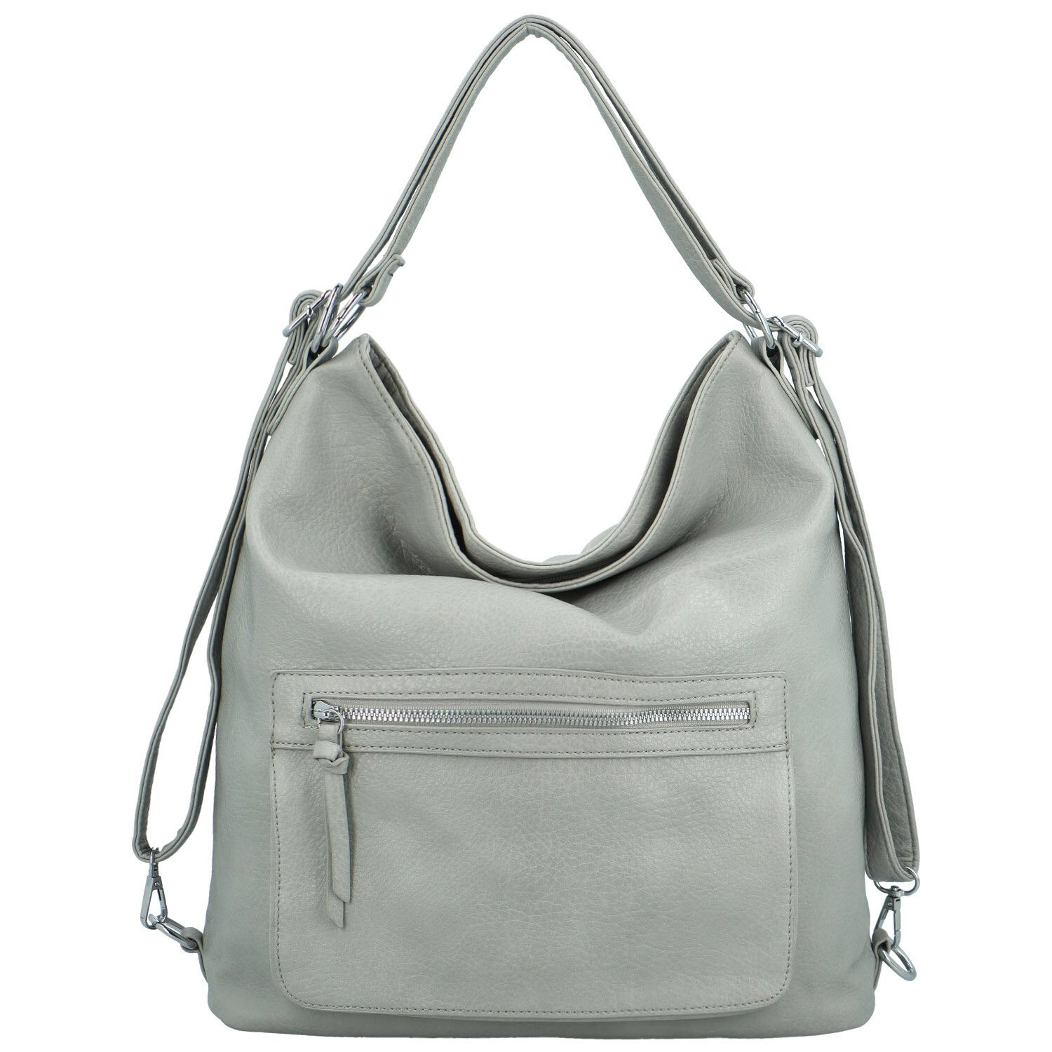 Trendy dámský koženkový kabelko-batoh Venturia, šedý