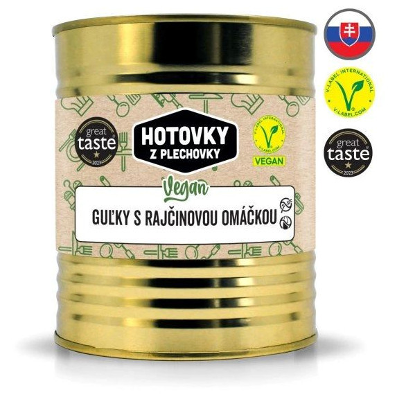 Hotové jídlo Hotovky z plechovky Kuličky v rajčatové omáčce VEGAN 800g