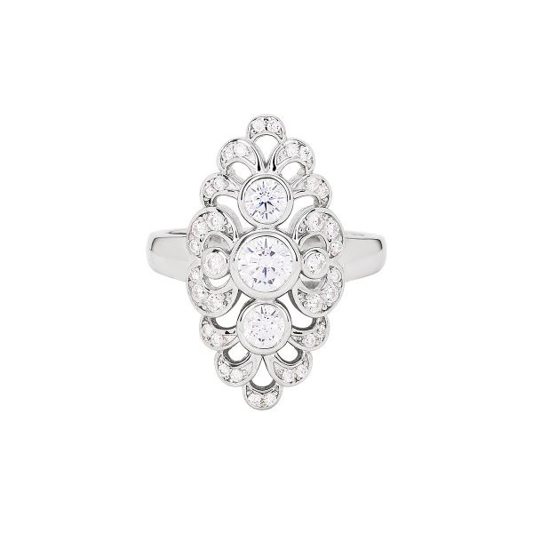 Prsten se syntetickými kameny 126-258-1748 53