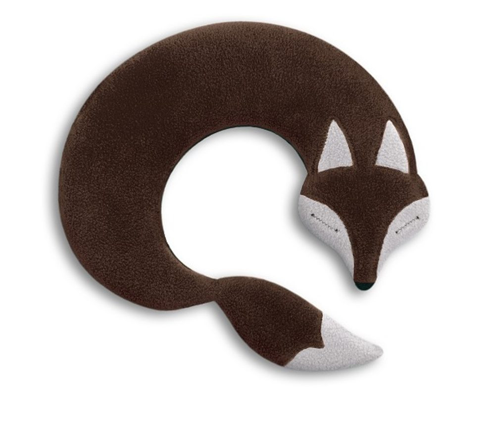 Leschi LESCHÍ Hřející polštářek lišák Noah 30x25cm hnědá/černá