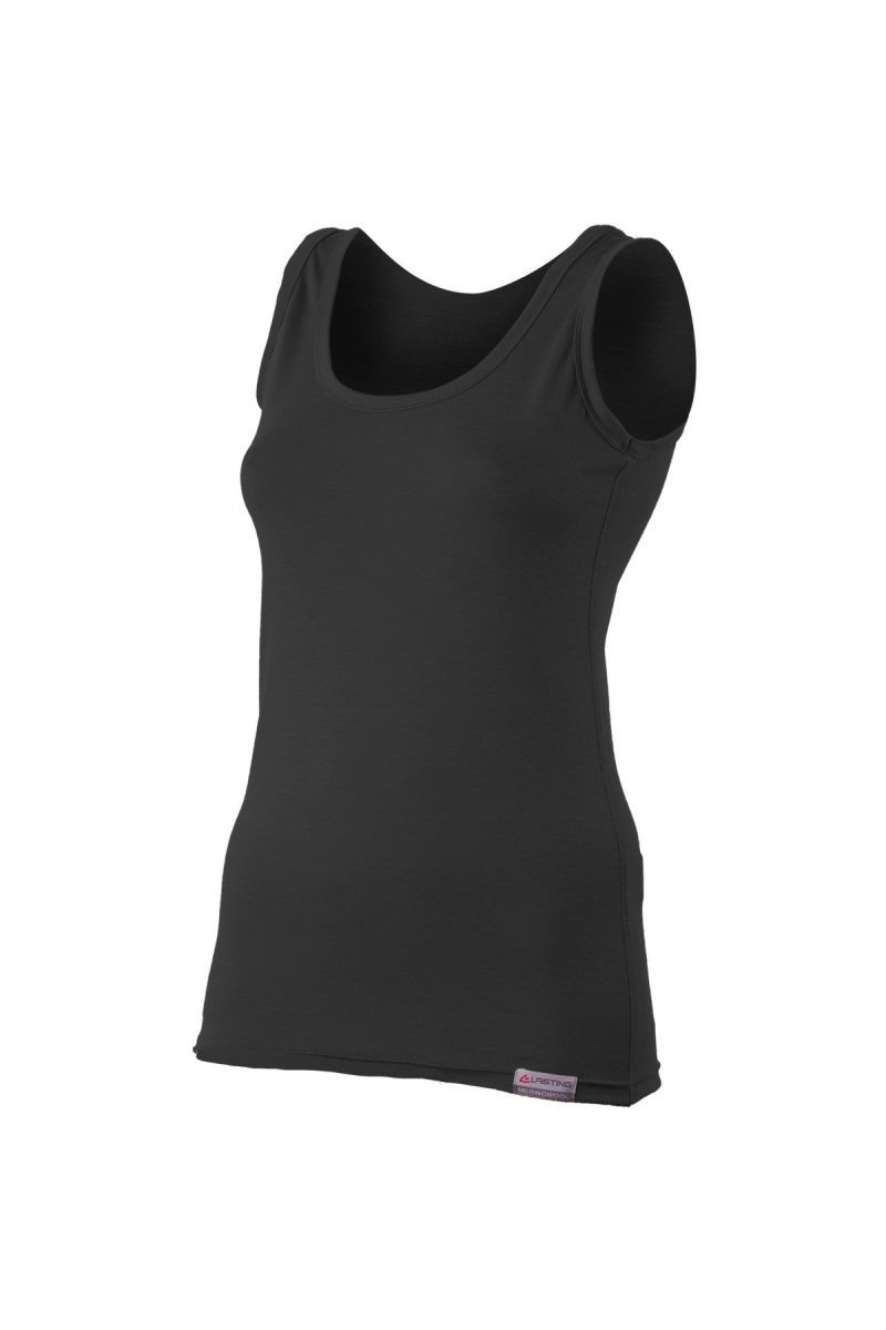 Lasting BARA 9090 černé vlněné merino tílko Velikost: M 8595067895710