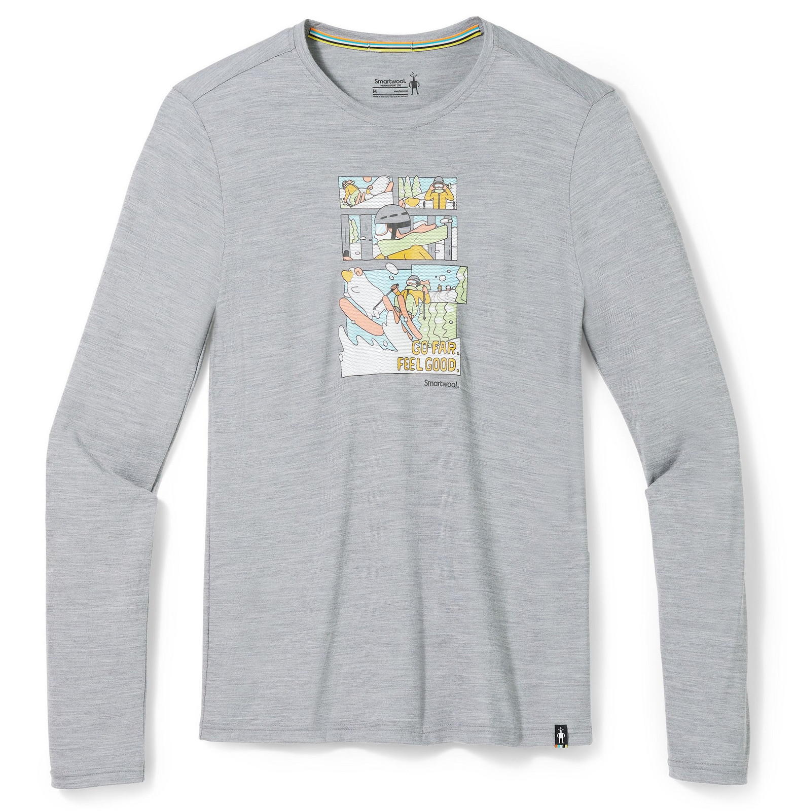 Smartwool M WINTER ADVENTURES GRAPHIC TEE SF light gray heather Velikost: XXL 196011478645