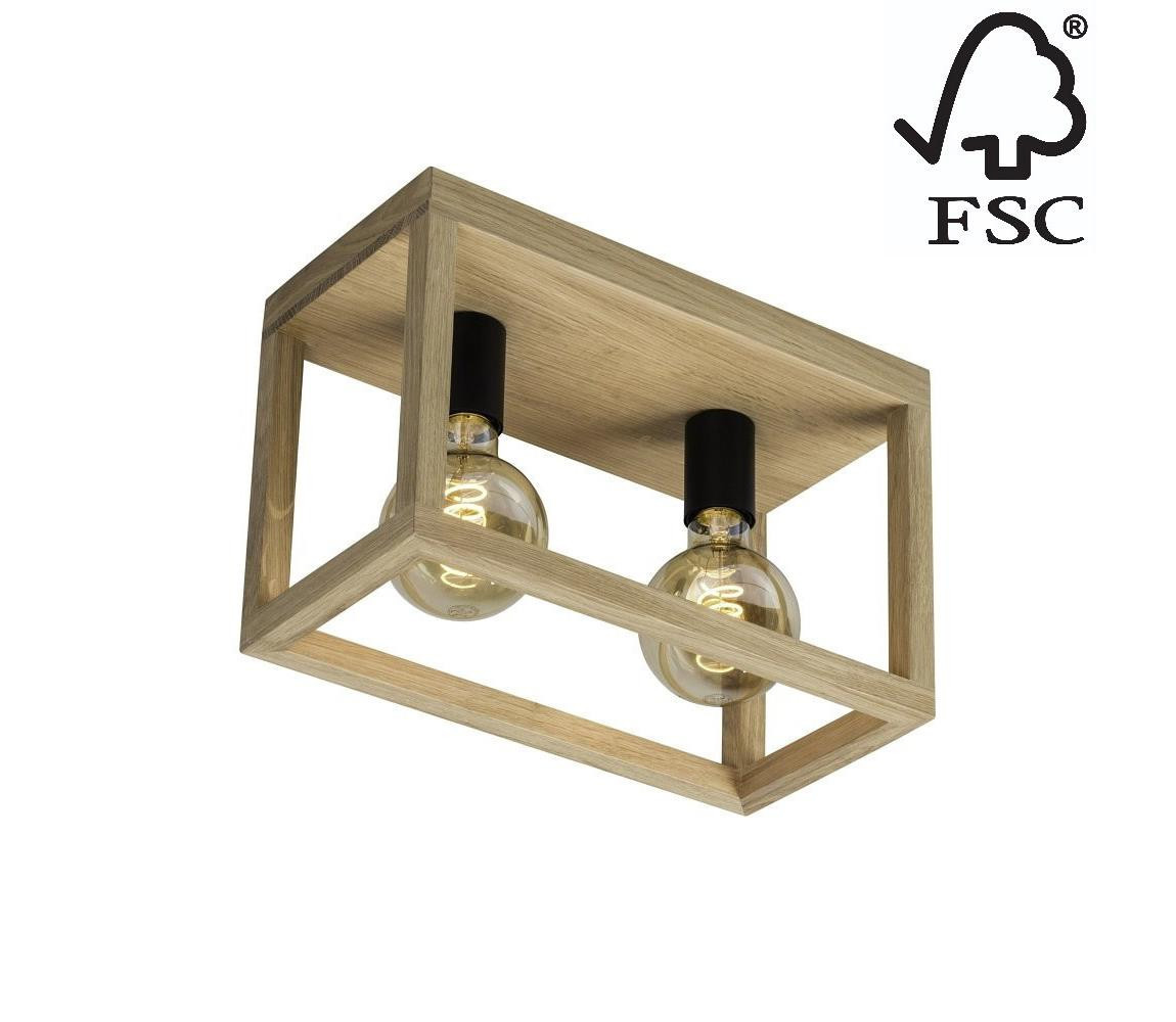 9154274 - Stropní svítidlo KAGO 2xE27/60W/230V matný dub