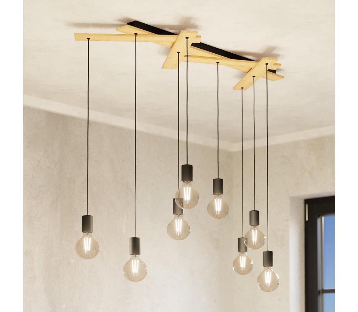 Eglo Eglo 43641 - Lustr na lanku MONMOUNT 9xE27/40W/230V