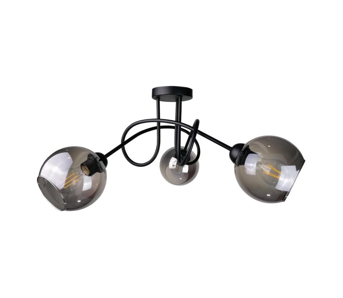 Keter Lighting Přisazený lustr RIN 3xE27/60W/230V černá