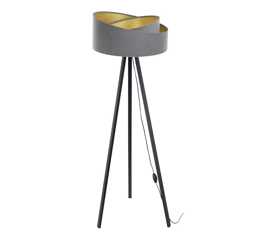 Stojací lampa GALAXY 1xE27/60W/230V šedá/wenge