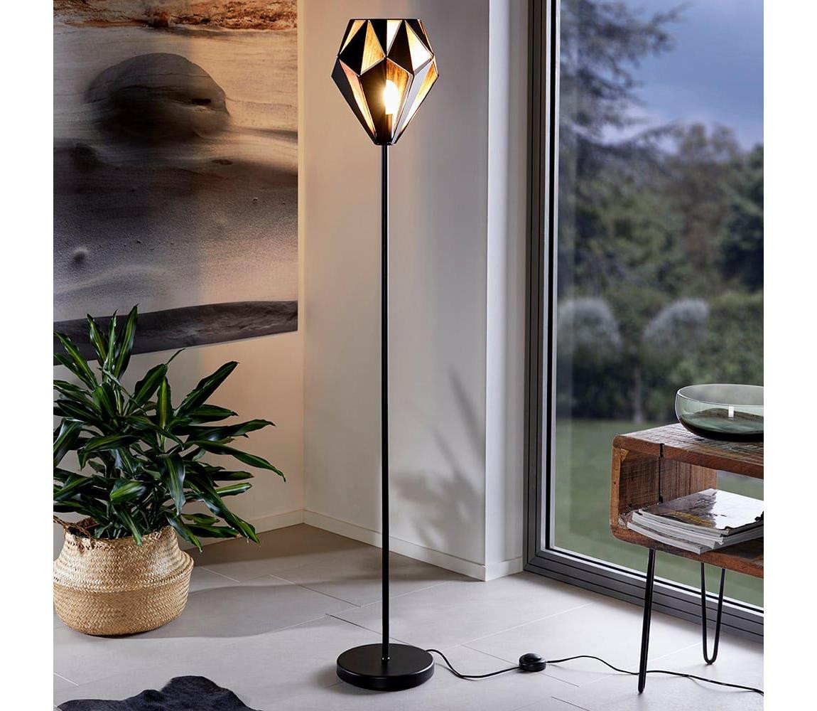 Eglo Eglo 62838 - Stojací lampa CARLTON PRO 1xE27/60W/230V černá