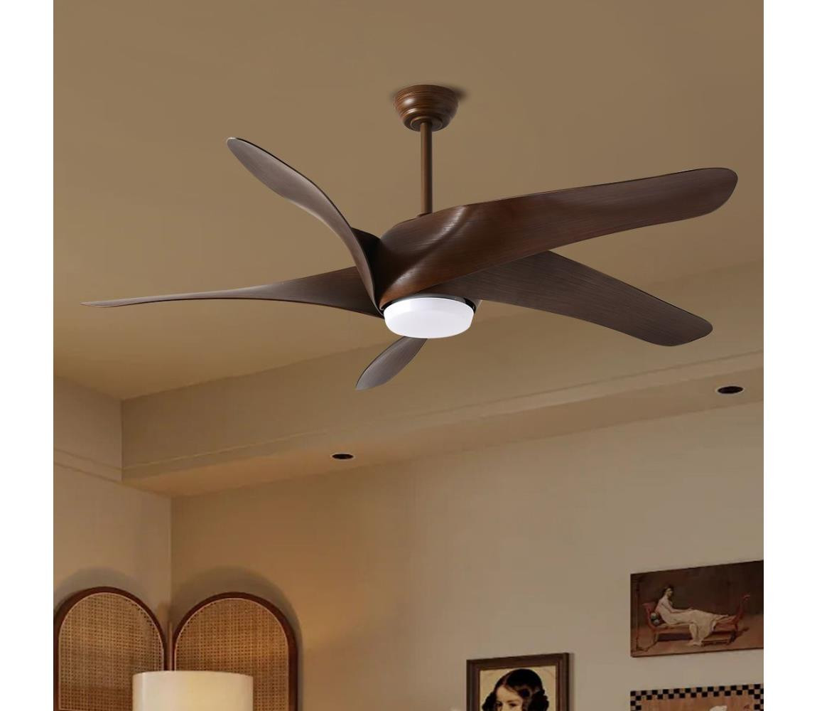 ZE ZE - LED Stropní látor LUCCA LED/18W/230V Wi-Fi Tuya hnědá + DO