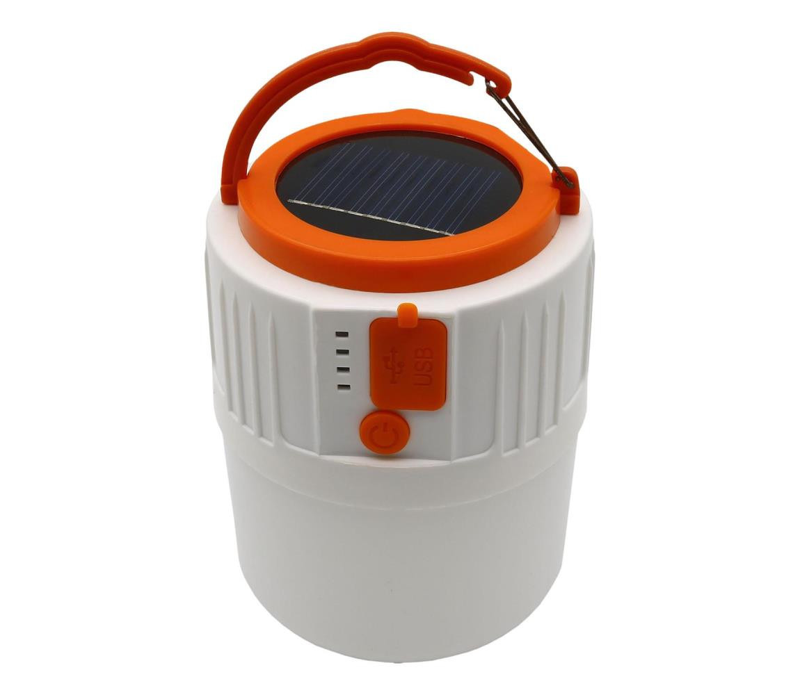 LED Solární lampa s funkcí powerbanky LED/3W/3,7V 7000K IPX4 3200 mAh bílá