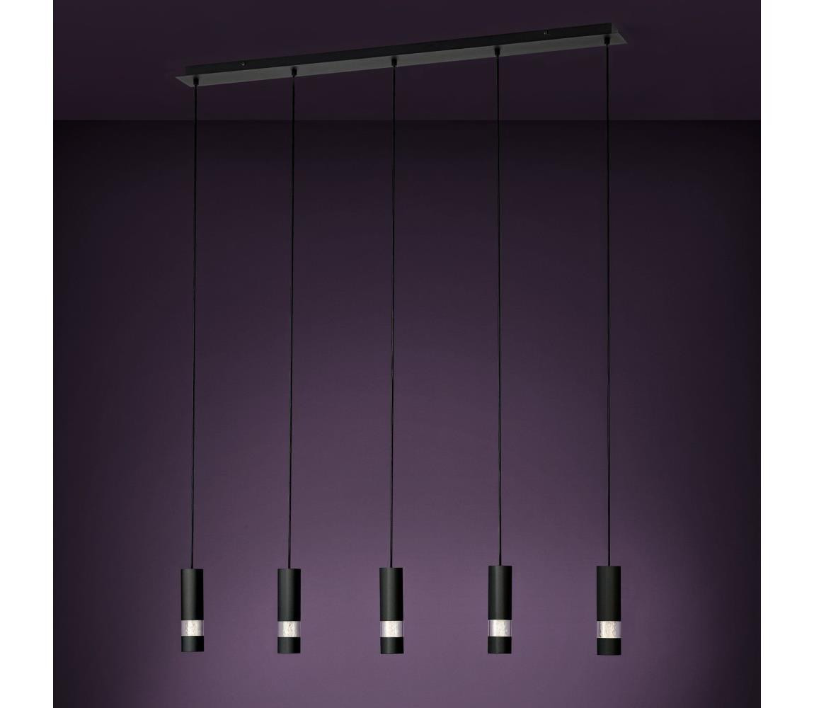Eglo Eglo 39706 - LED Lustr na lanku BERNABETA 5xGU10/4,6W/230V černá