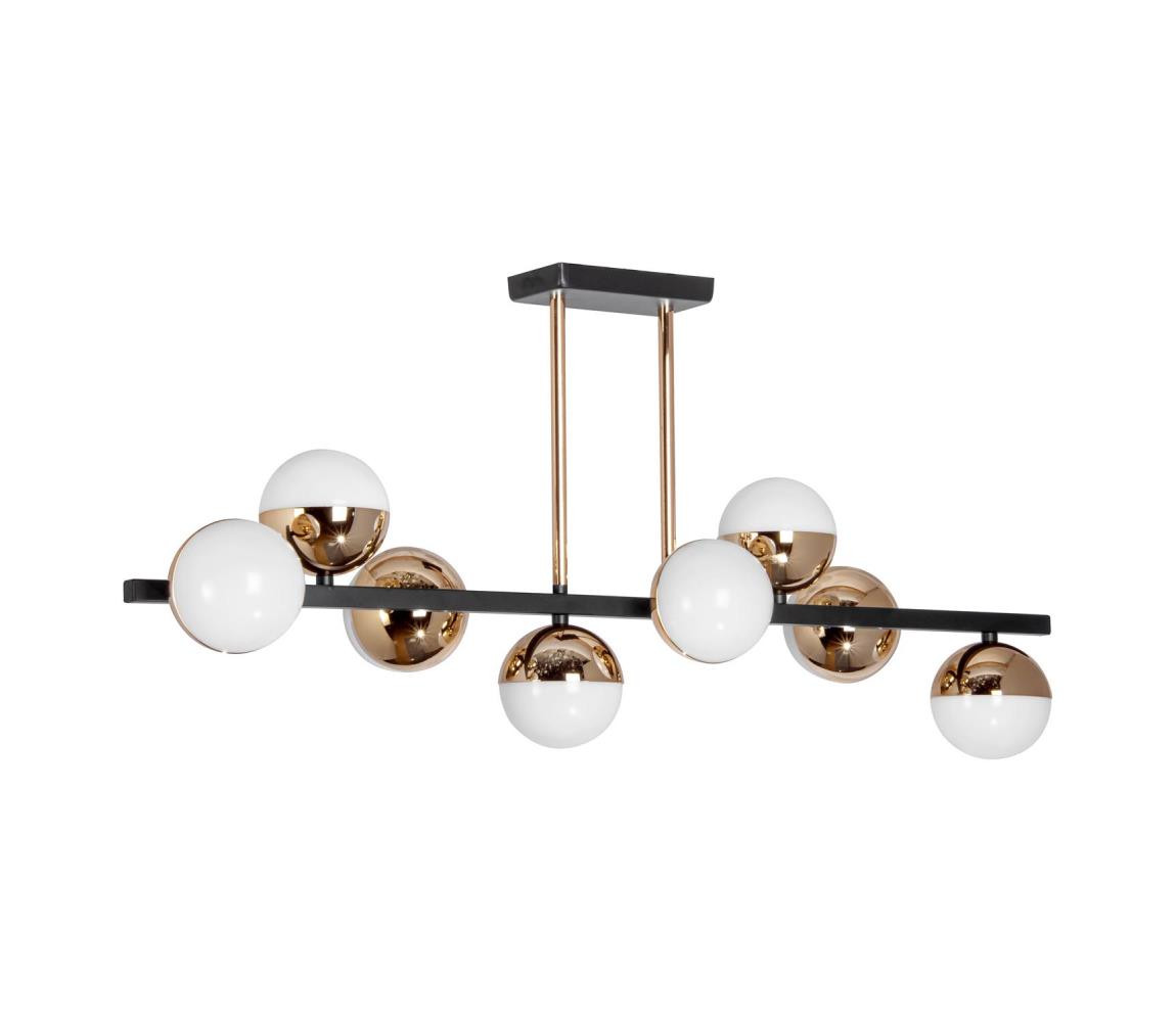 LED Lustr na tyči 8xLED/7W/230V zlatá/černá