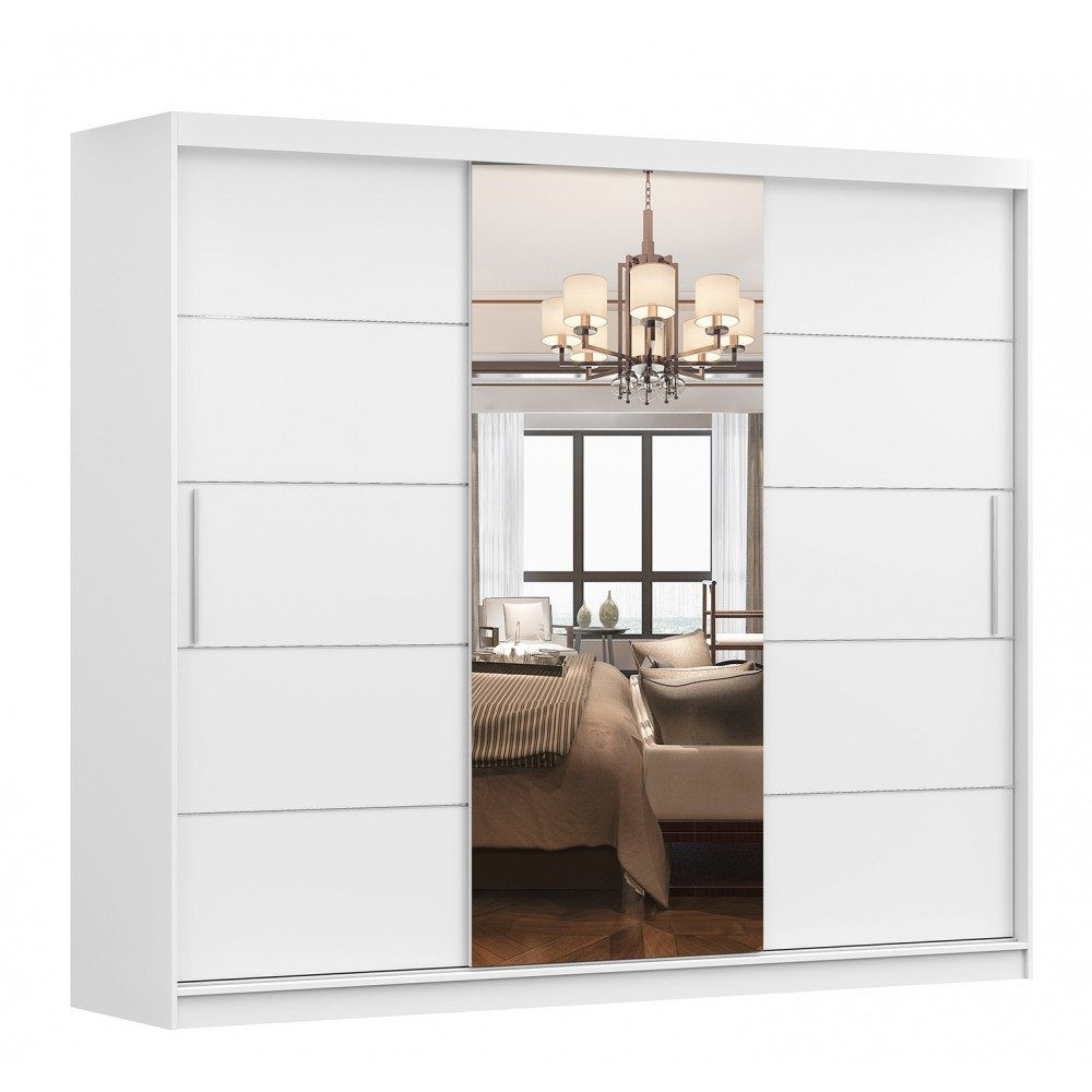 Idzczakmeble Šatní skříň ALBA I 250 cm se zrcadlem