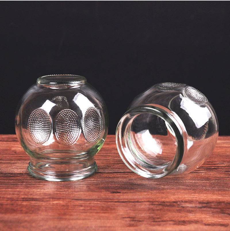 TEJPY.cz Skleněná masážní baňka z tlustého skla Velikost: L