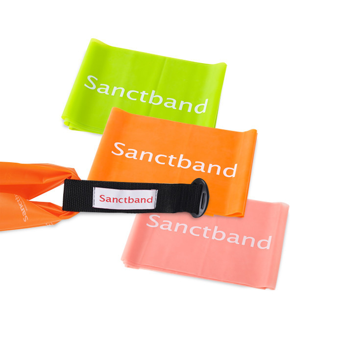 Sanctband fyzio set 3 odporů s úchytou na dveře Provedení: SET1-slabá, středně silná, silná