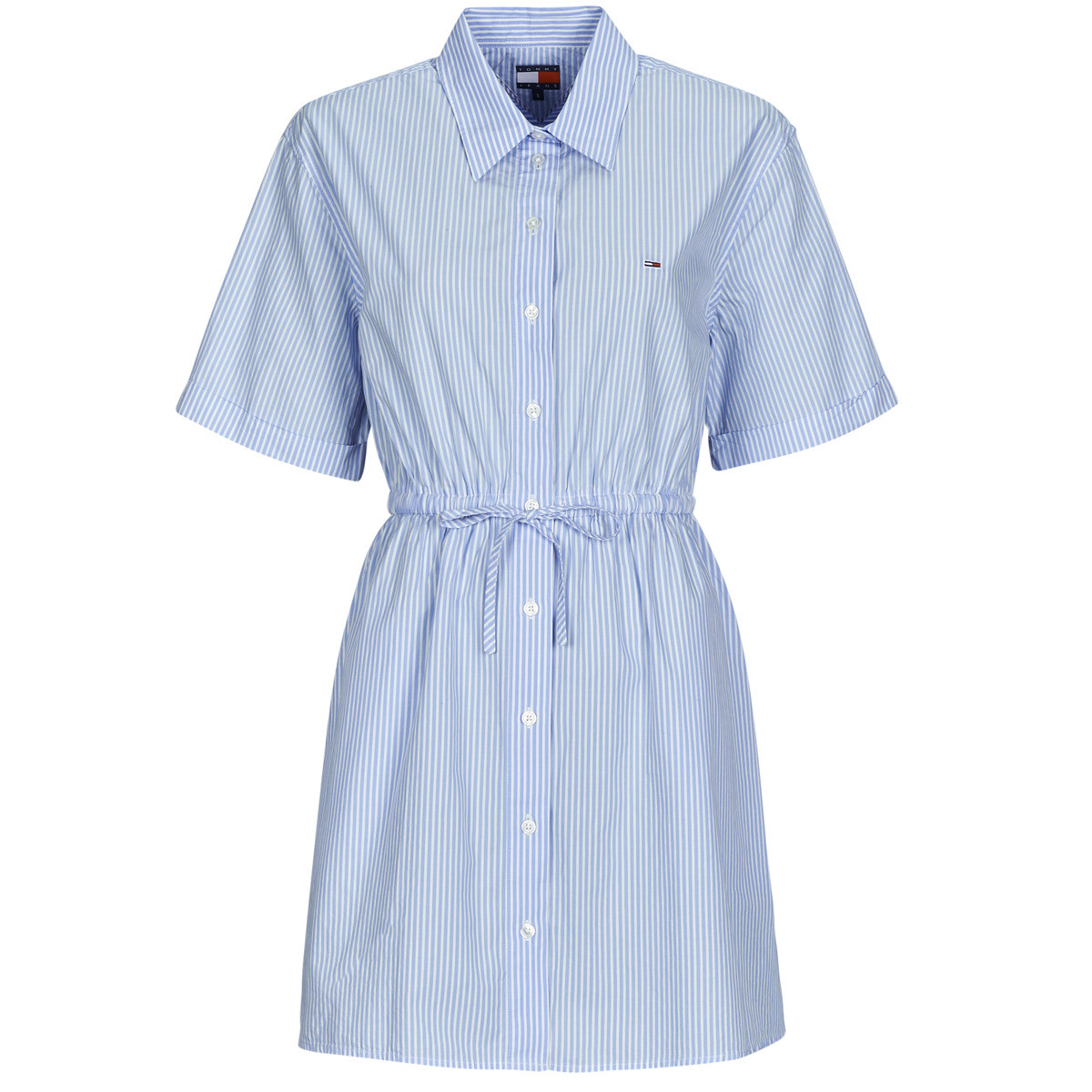 Tommy Jeans  TJW MINI STRIPE SHIRT DRESS  Modrá