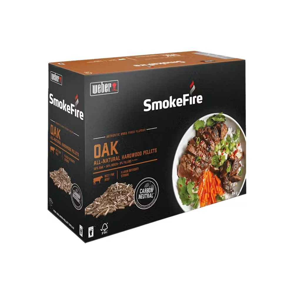 Přírodní dřevěné pelety Weber - dub, 8 kg