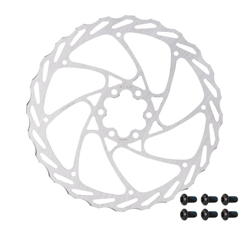 Force Kotouč brzdový Force-4 180 mm, 6 děr, stříbrný