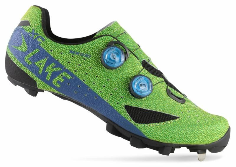 Lake MX238 XC Carbon zeleno/modré tretry