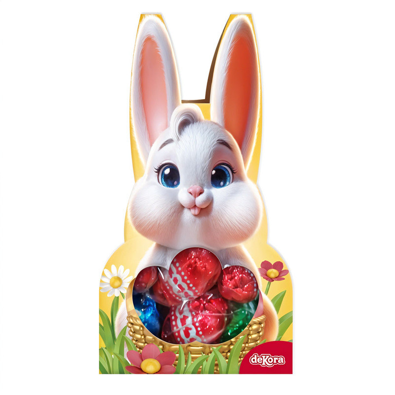 Velikonoční zajíček s čokoládovými vajíčky 60 g
