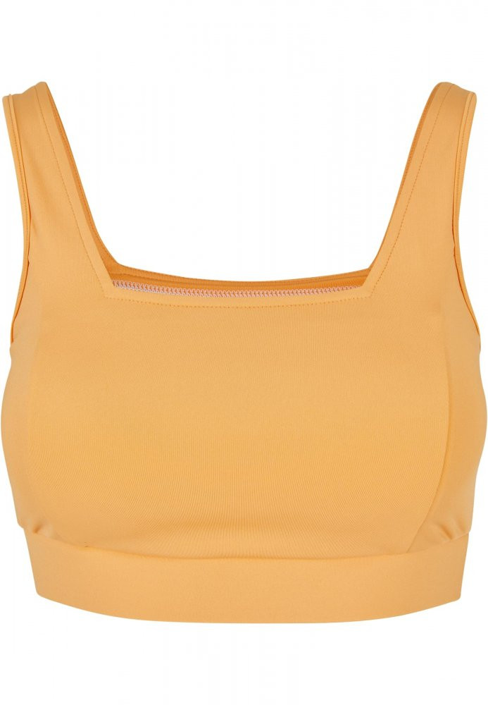 Ladies Recycled Squared Sports Bra - paleorange 4XL