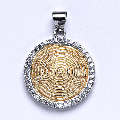 Stříbrný přívěsek s čirými zirkony, přívěsek ze stříbra,váha 3,80 g