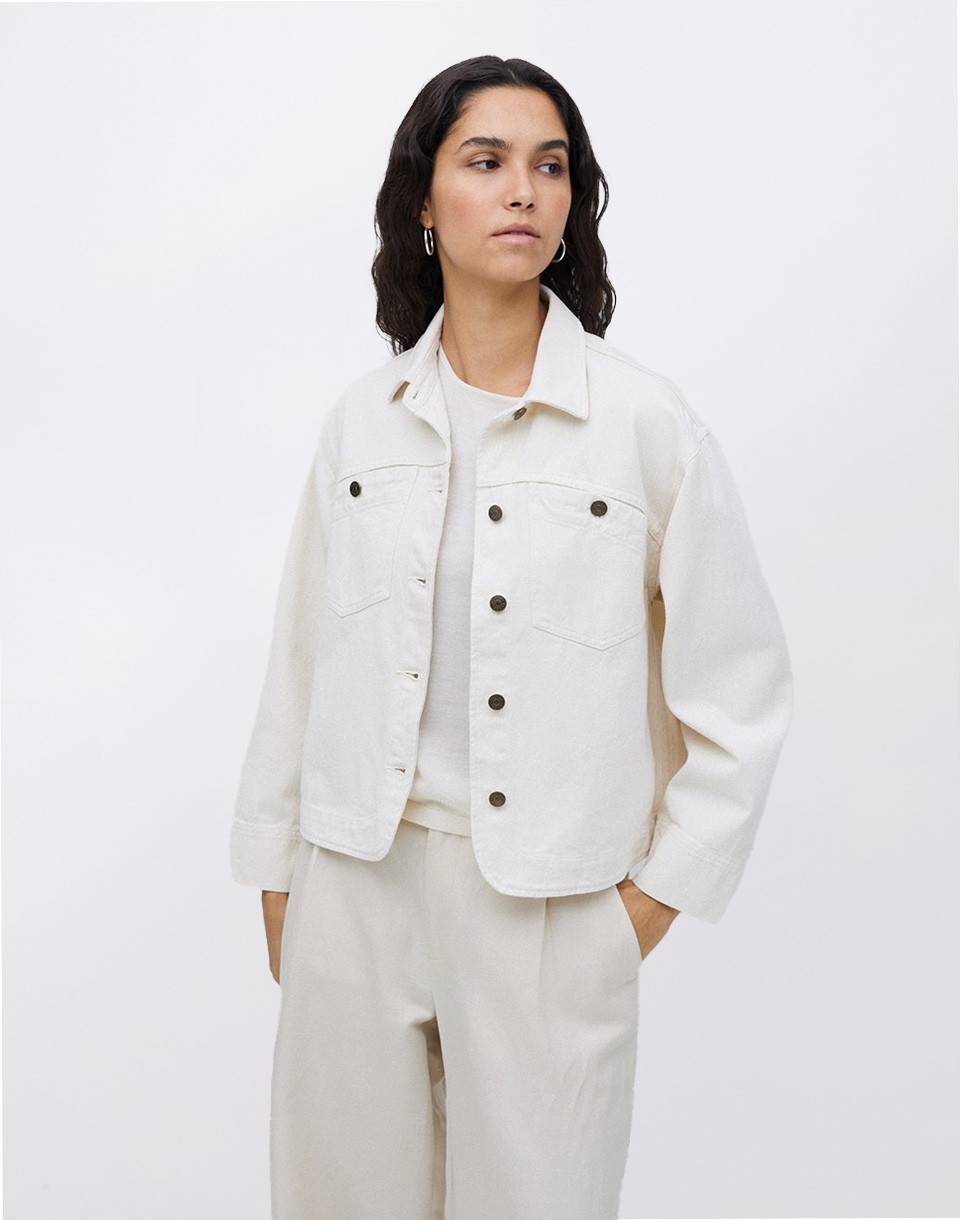 Yerse Raw Denim Jacket 002 ECRU L