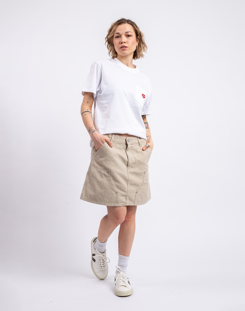 Carhartt WIP W' Maeve Double Knee Skirt Fleur De Sel stone washed M
