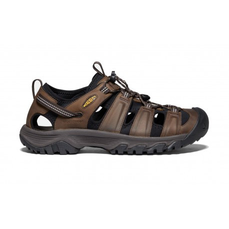 Keen Targhee III Sandal M bison/mulch pánské kožené outdoorové sandály 42 EUR