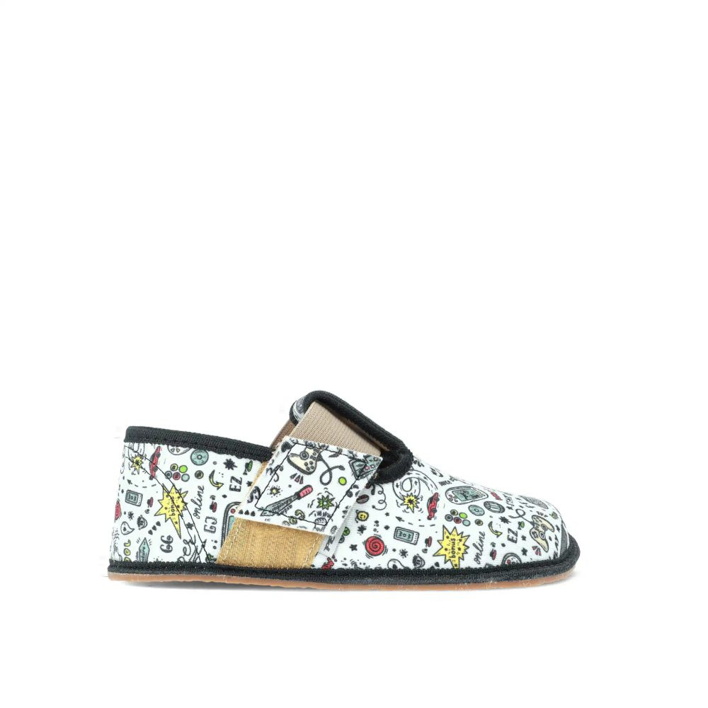 Barefoot chlapecké přezůvky Pegres, BF01 gaming, černá - 22