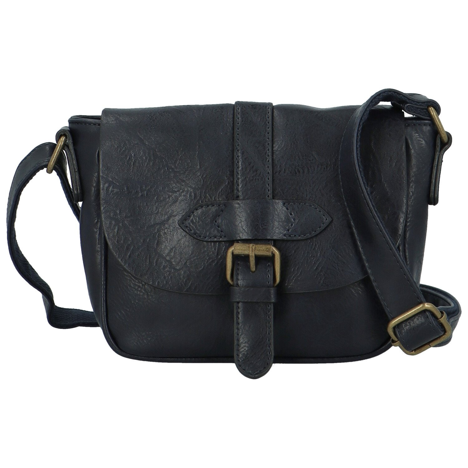 Trendy dámská koženková crossbody kabelka Arlena, tmavě modrá