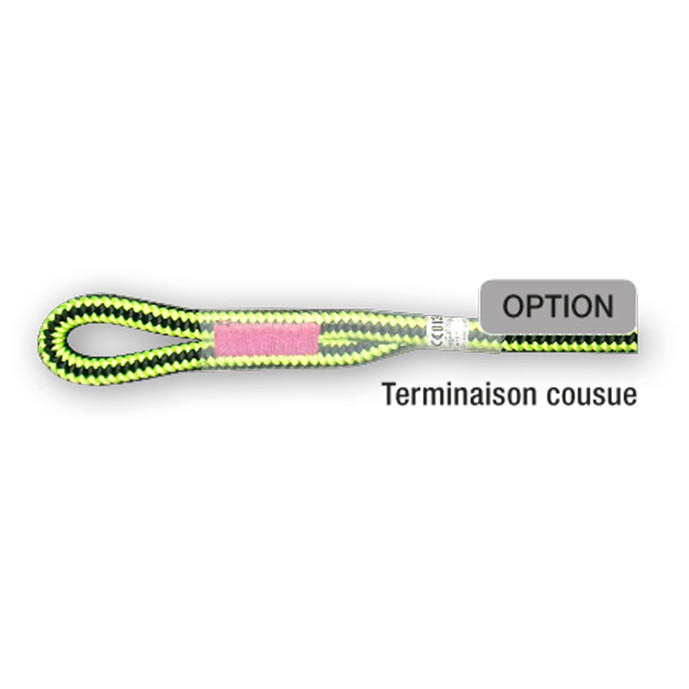 Arboristické lano Beal Ginkgo 12mm + 2x šit. oko 5m Barva: černá/žlutá