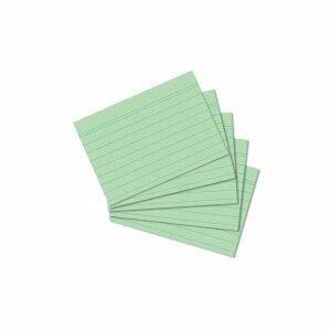 Herlitz - Karty do kartotéky, A8, zelené, linka